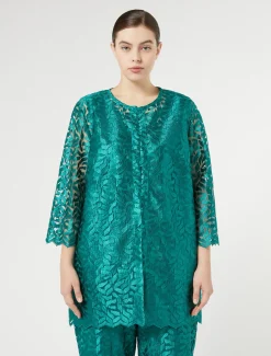 Jacke aus besticktem Tüll