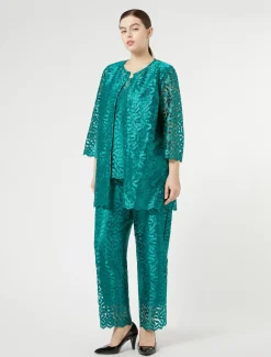 Jacke aus besticktem Tüll