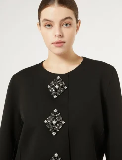 Jacke aus Cady mit Strass