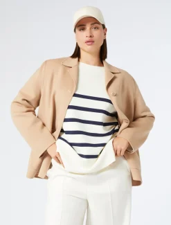 Jacke aus doppellagigem Wollgemisch