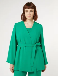 Jacke aus Envers-Satin-Crêpe