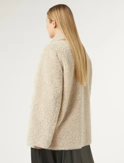 Jacke aus Gewebe in Lammfell-Optik