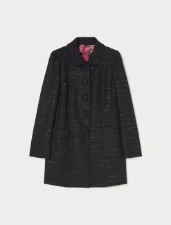 Jacke aus Strickstoff