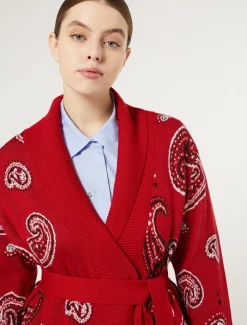 Jacquardcardigan aus Wollmischung