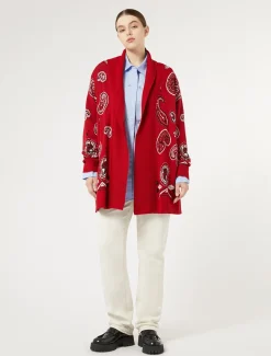 Jacquardcardigan aus Wollmischung