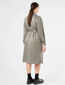 Jacquard-Hemdblusenkleid