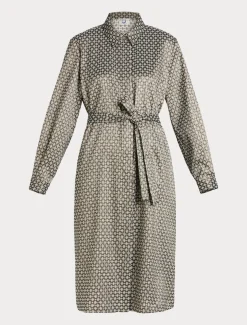 Jacquard-Hemdblusenkleid