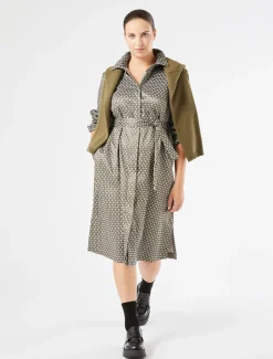 Jacquard-Hemdblusenkleid