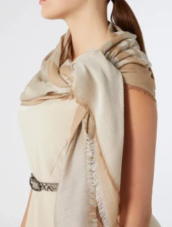 Jacquard-Stola aus Kaschmirgemisch