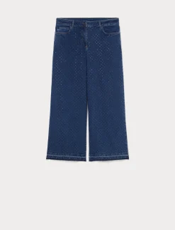 Jeans aus Denim mit Strass