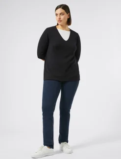 Jeans Wonder Fit aus kompaktem Denim