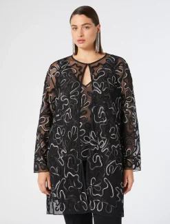 Kasack aus Plumetis-Tüll