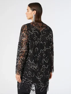 Kasack aus Plumetis-Tüll