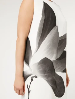 Kleid aus bedrucktem Cady