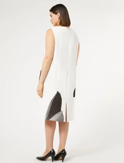 Kleid aus bedrucktem Cady