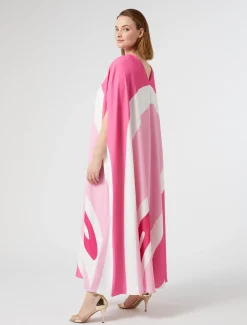 Kleid aus bedrucktem Cady