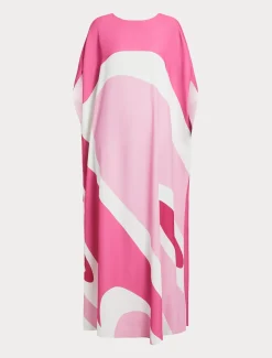 Kleid aus bedrucktem Cady