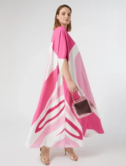 Kleid aus bedrucktem Cady