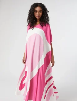 Kleid aus bedrucktem Cady