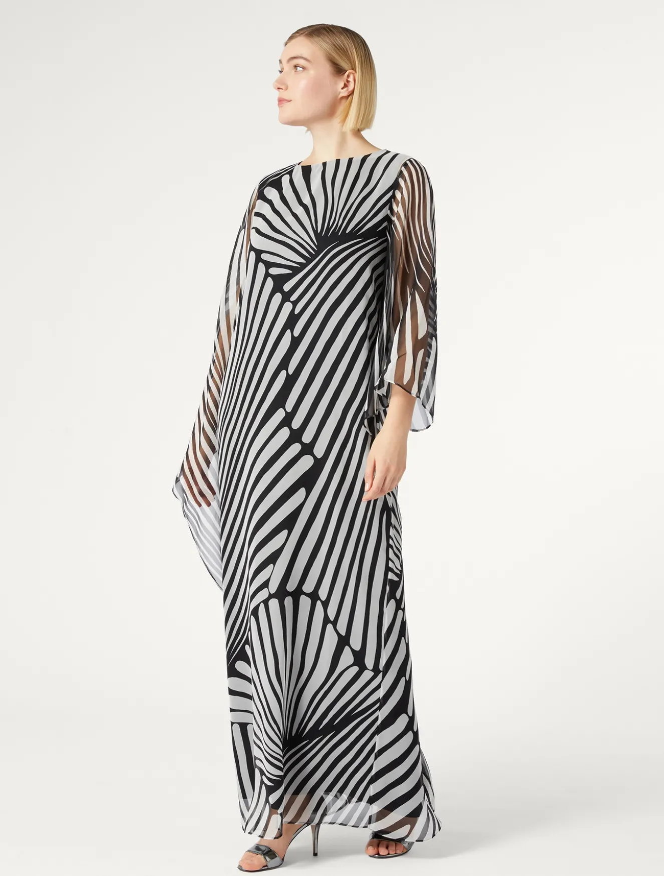 Kleid aus bedrucktem Georgette