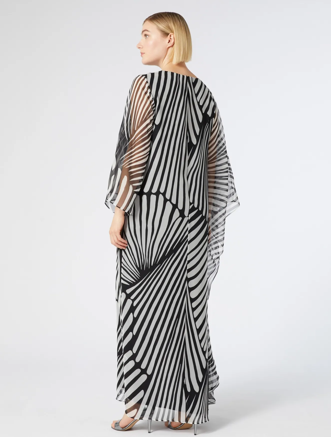 Kleid aus bedrucktem Georgette