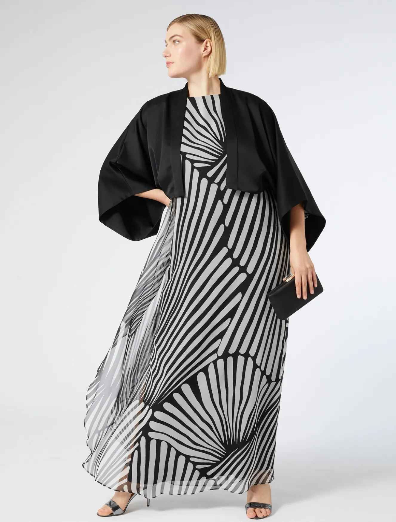 Kleid aus bedrucktem Georgette