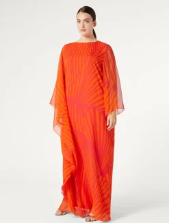 Kleid aus bedrucktem Georgette