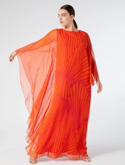 Kleid aus bedrucktem Georgette