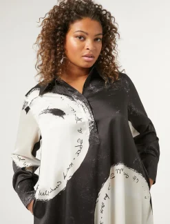 Kleid aus bedrucktem Twill