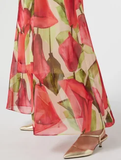 Kleid aus bedruckter Georgette