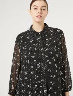 Kleid aus bedruckter Georgette