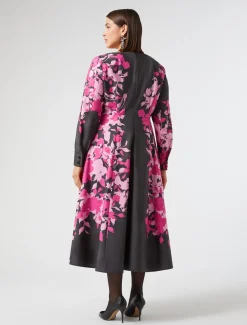 Kleid aus bedruckter Popeline