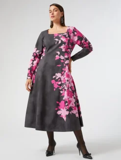 Kleid aus bedruckter Popeline