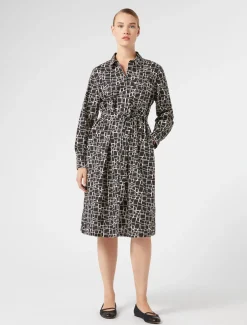 Kleid aus bedruckter Popeline