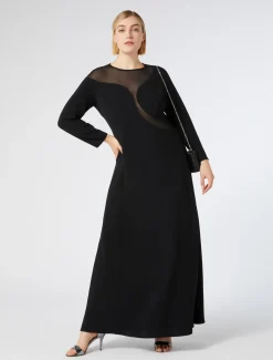 Kleid aus Cady mit Tüll