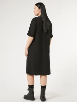 Kleid aus Crêpe-Envers-Satin