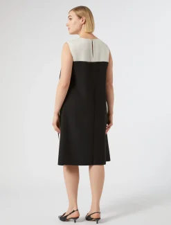 Kleid aus Envers-Satin-Crêpe