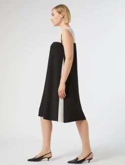 Kleid aus Envers-Satin-Crêpe