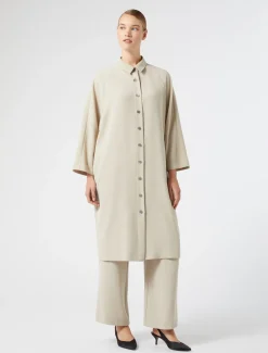 Kleid aus Envers-Satin-Crêpe