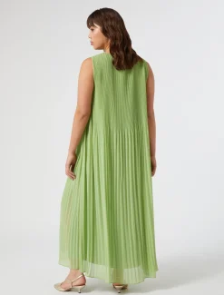 Kleid aus Plissee-Georgette