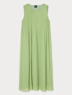 Kleid aus Plissee-Georgette