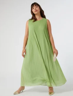 Kleid aus Plissee-Georgette