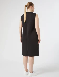 Kleid aus Scuba-Jersey mit Strass