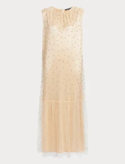 Kleid aus Tüll mit Stickerei