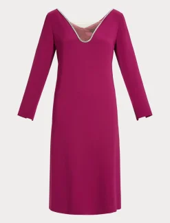 Kleid aus Triacetat-Cady