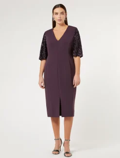 Kleid aus Triacetat-Cady