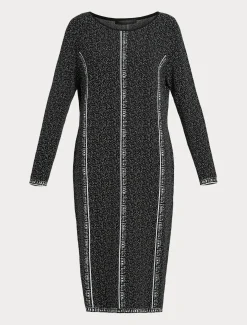 Kleid aus Viskose-Jacquard