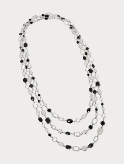 Lange Halskette mit Kristallen