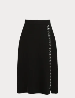 Langer Rock aus Cady mit Strass