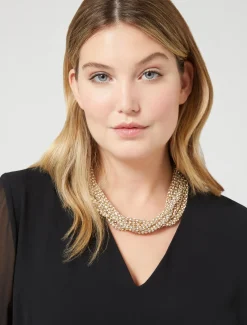 Langes Kleid aus Crêpe-Georgette